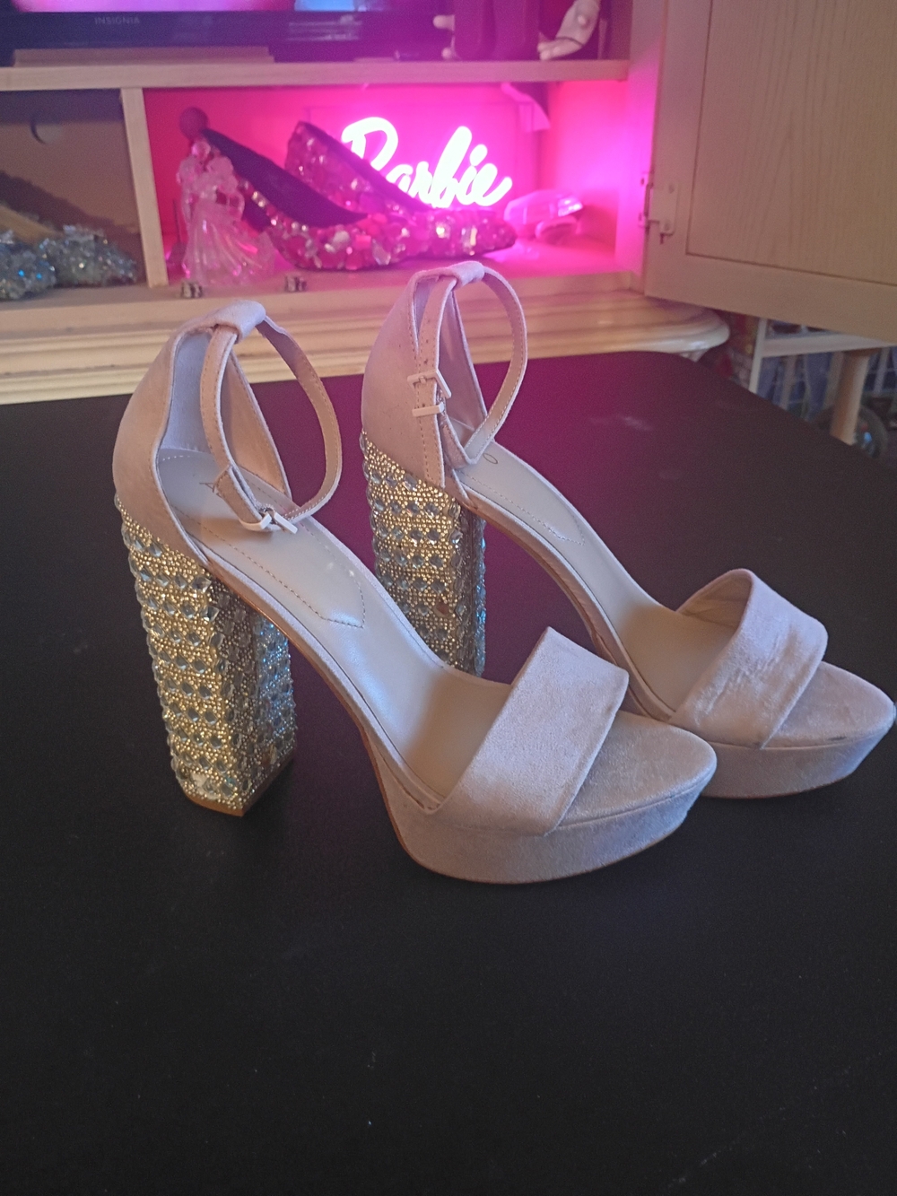 Women's ALDO Rhinestone Heels Size 10